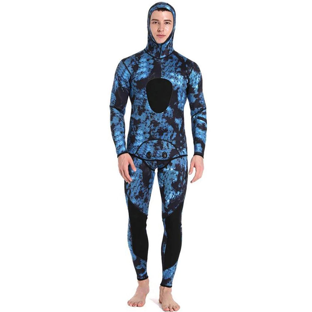 Roupas de mergulho em neoprene para mergulho autônomo, 3MM, inverno, quente, masculino, com capuz, para surf, zíper frontal, snorkeling, caça submarina, roupa de mergulho com capuz, Brasil