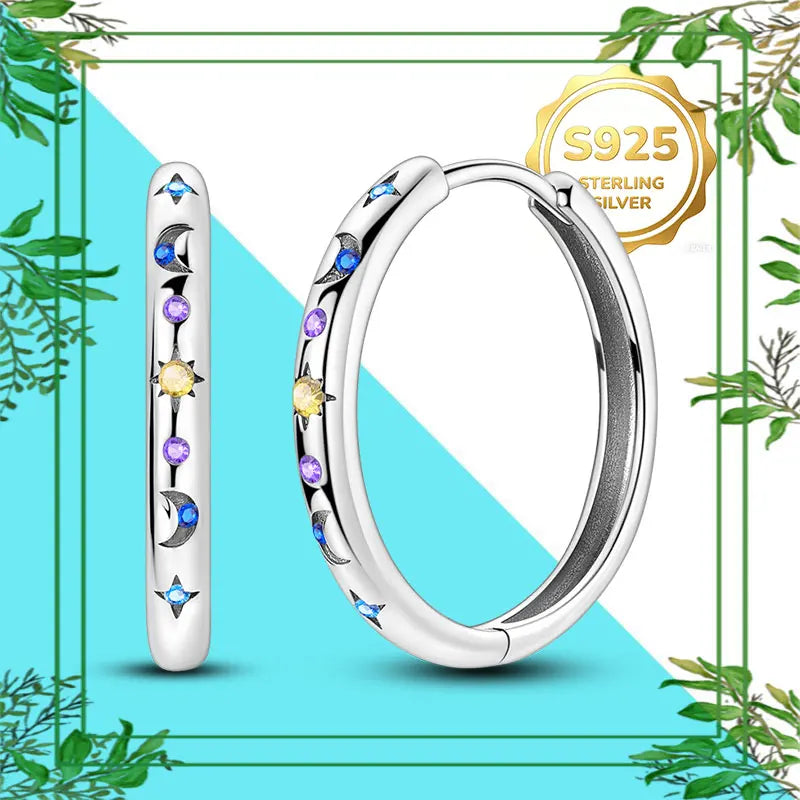 Brincos Femininos Pendentes 100% Genuínos em Prata Esterlina 925 Hipoalergênicos Luxuosos Elegantes Joia Fina Presente de Aniversário para Ela