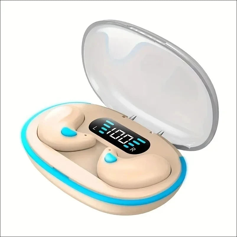 X55 Fones de Ouvido Sem Fio Mini Fones para Dormir TWS Bluetooth Estéreo Headsets Ocultos com Microfone Chamada HD Esporte