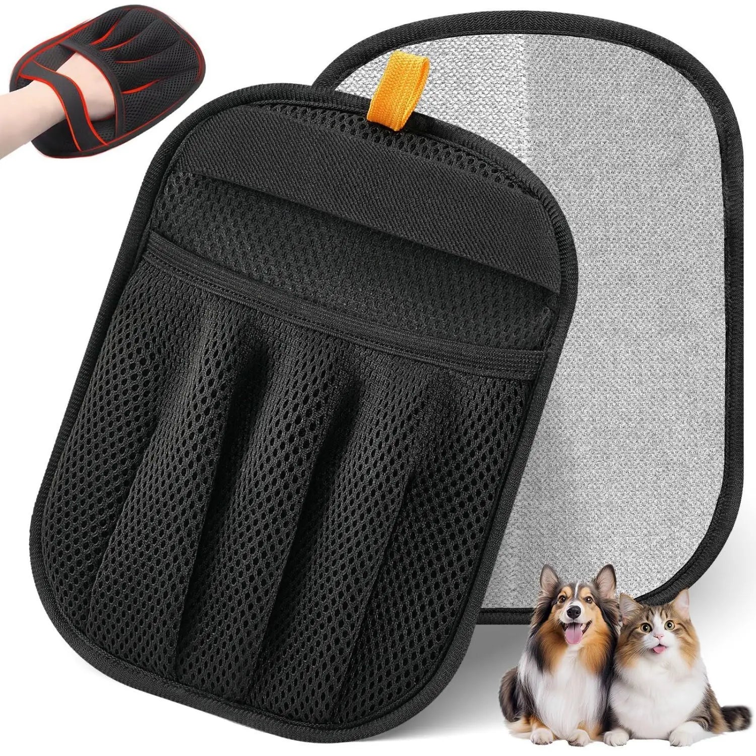 Upgraded Pet air Cleaning Removal Gloves Pet Grooming Finger Glove Reusable Sofa Carpets Cat Dog Hair Cleaning Tools
