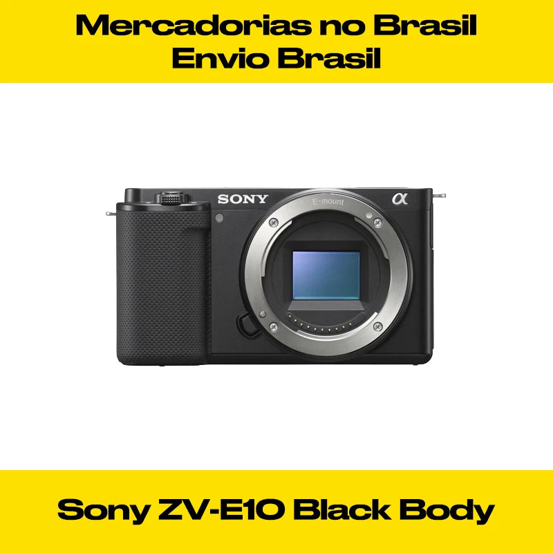 【 Do Brasil】Sony - Alpha ZV-E10 - ZVE10 APS-C Mirrorless Digital Compact Camera Professional Photographer Photography 24.20MP 4K