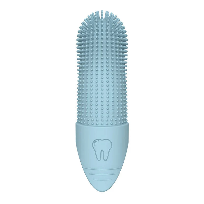 Escova de Dedo para Dentes de Cães, Escova de Dedo para Limpeza 360° para Cães, Escova de Dedo de Silicone de Grau Alimentício para Cães e Gatos Cuidado Dental