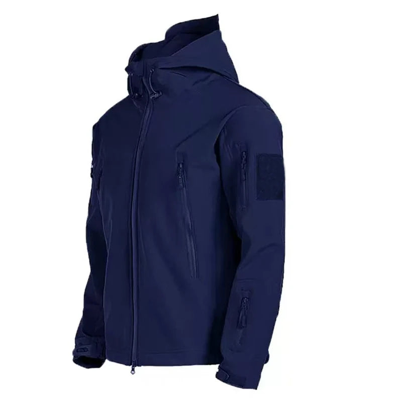 Jaquetas Masculinas de Softshell com Fleece para Inverno e Outono, Corta-vento, para Pesca, Caminhada, Caça, Térmicas, Acampamento, Casacos Cargo, Quentes, M-5XL