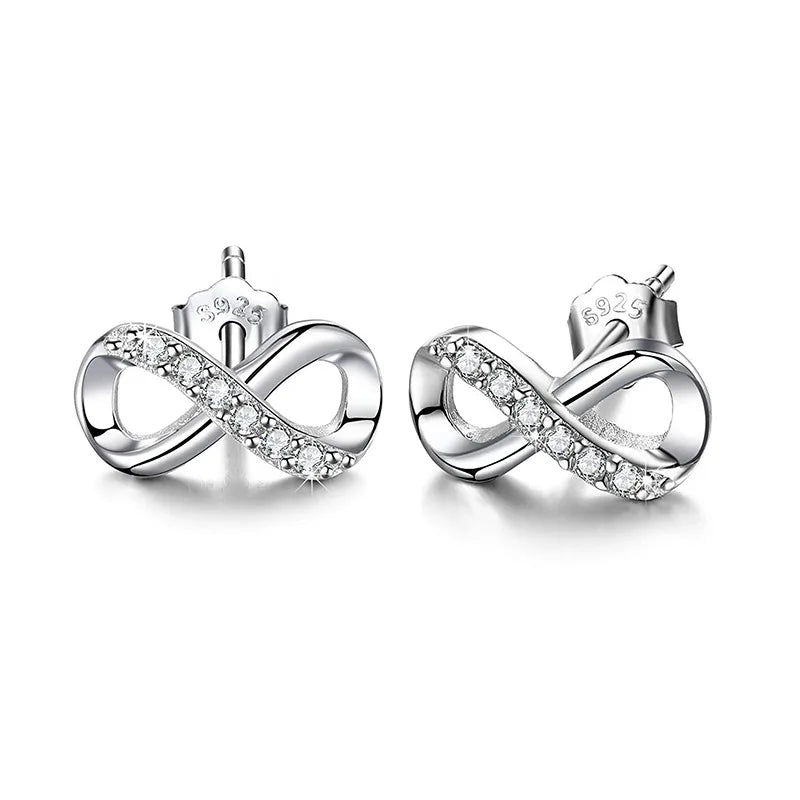 925 Sterling Silver Moon Universe Starry Sky Series Charm Earrings Women Blue Shiny Zircon Daily Wear Jewelry