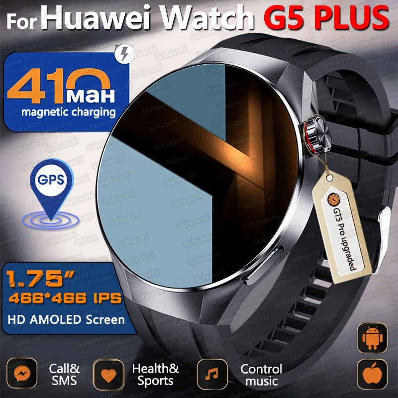 Watch G5 Plus Smart Watch 1.75 AMOLED GPS Heart Rate Bluetooth