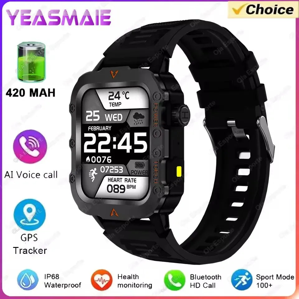 Military Smart Watch GPS Heart Rate Sleep Waterproof