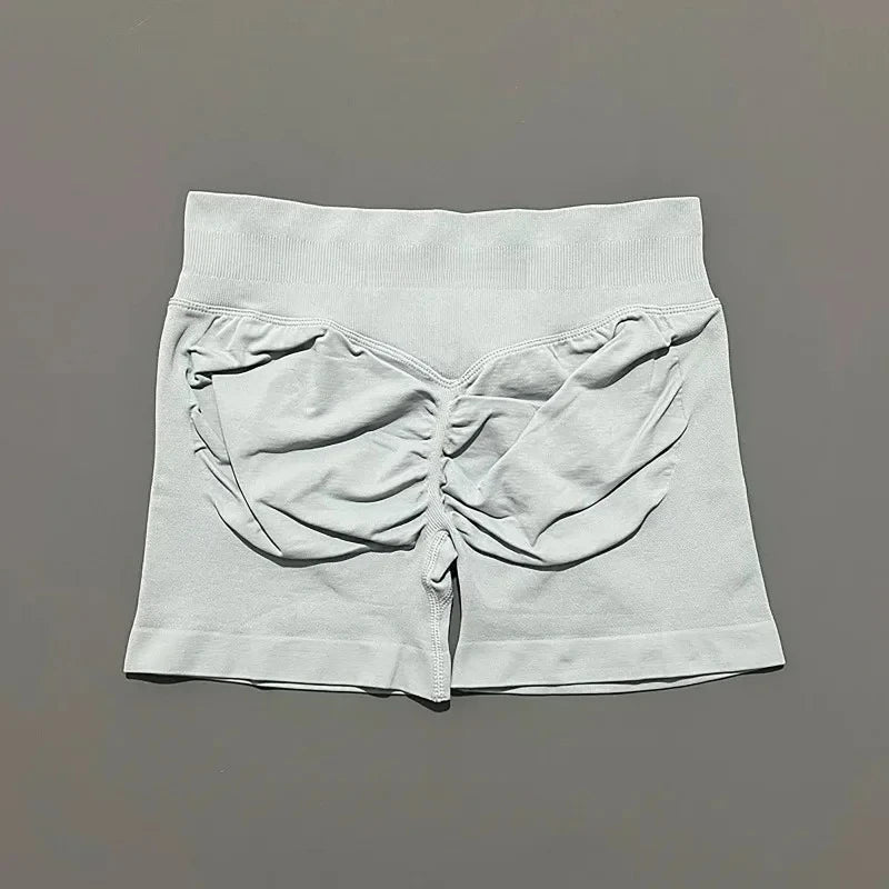 Conjuntos de Academia Femininos 2 Peças Impacto Sem Costura Fitness Yoga Roupa Esportiva Halter Top Shorts Roupa de Treino Corrida Roupa de Academia