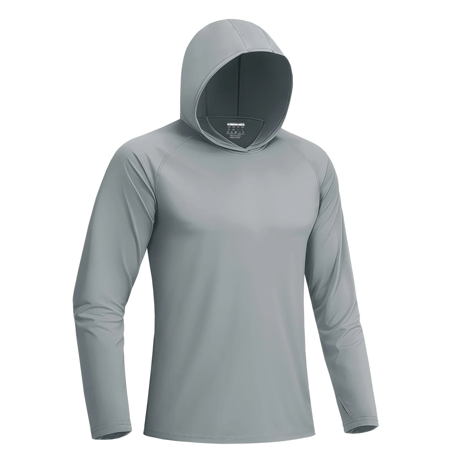 Camiseta Masculina com Capuz — Proteção Solar UPF 50+, Manga Longa e Secagem Rápida