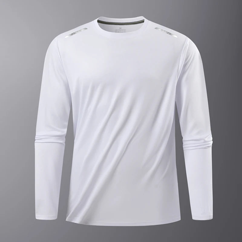 Camiseta Bodybuilding Manga Longa — Compressão e Performance