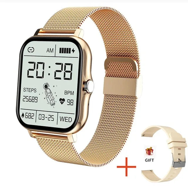 Smartwatch Esportivo Relógio Fitness Monitor de Saúde À Prova D'Água Chamada BT Relógios de Pulso para Homens Mulheres iOS Android Telefone 2026
