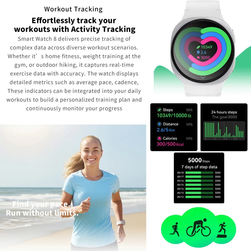 Smart Watch GPS AMOLED Heart Rate Bluetooth Call
