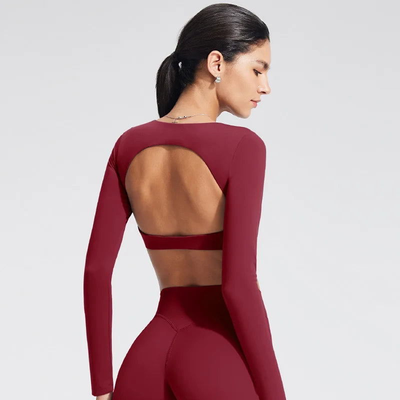 Top Yoga Manga Longa com Bra Embutido — Suporte e Elegância