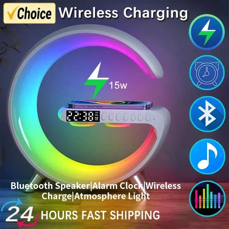 Caixa de Som Despertador Bluetooth RGB Multifuncional WonderNest