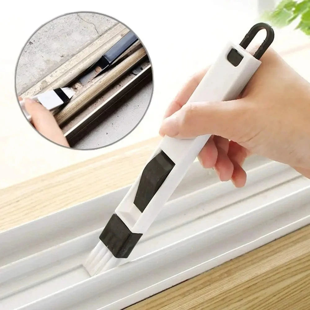 Window Groove Cleaning Brush Clean Tool Multifunctional Windows Slot Brush Keyboard Nook Cranny Dust Shovel Track Clean