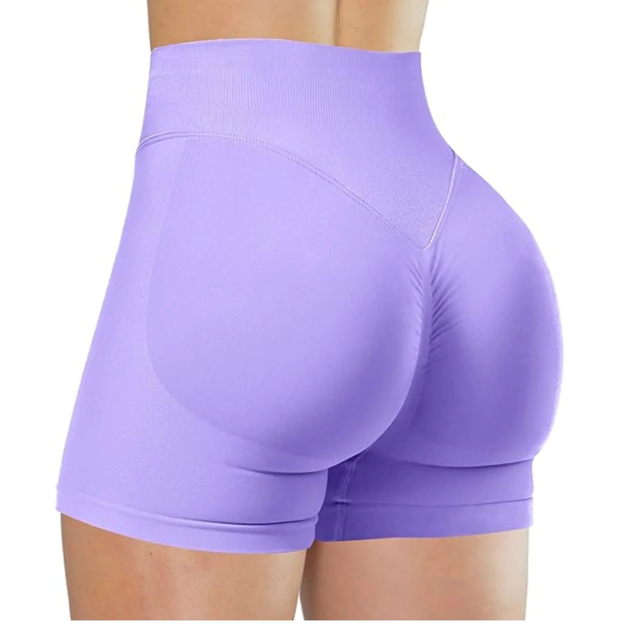 Short de Ginástica Feminino Sem Costura Legging Fina Cintura Alta Fitness Treino Yoga Roupa Corrida Empina Bumbum Ciclismo Esportivo Short
