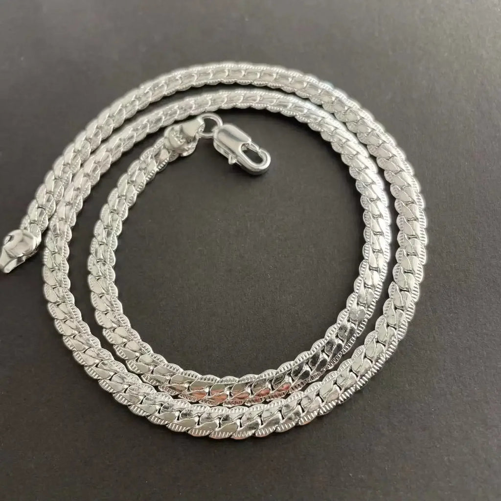 Colar de Prata Esterlina 925 com Corrente de 6mm