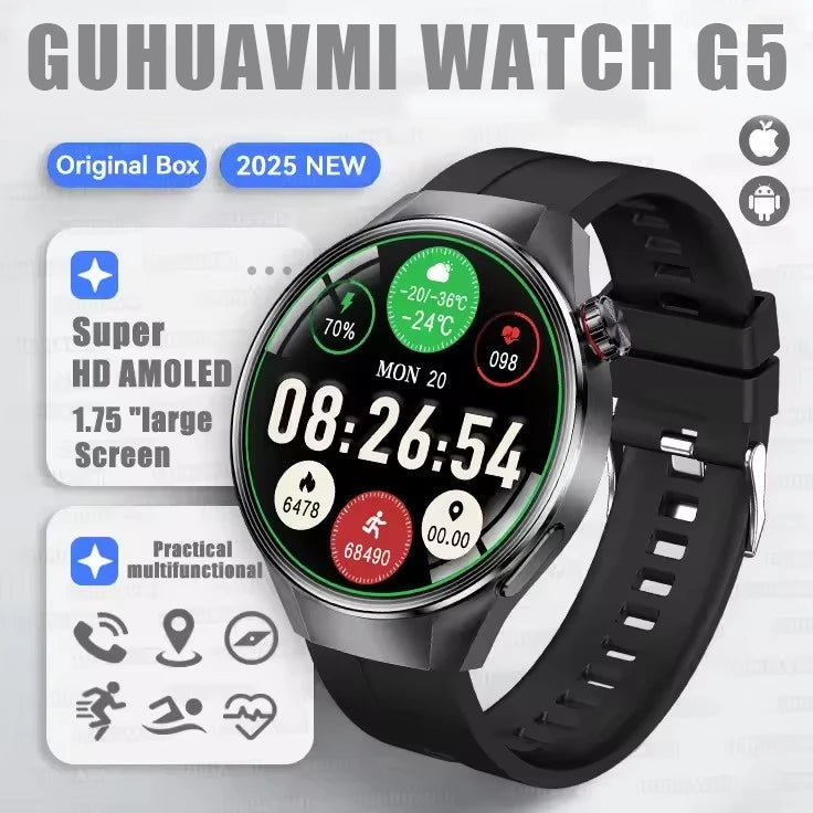 Watch G5 Plus Smart Watch 1.75 AMOLED GPS Heart Rate Bluetooth