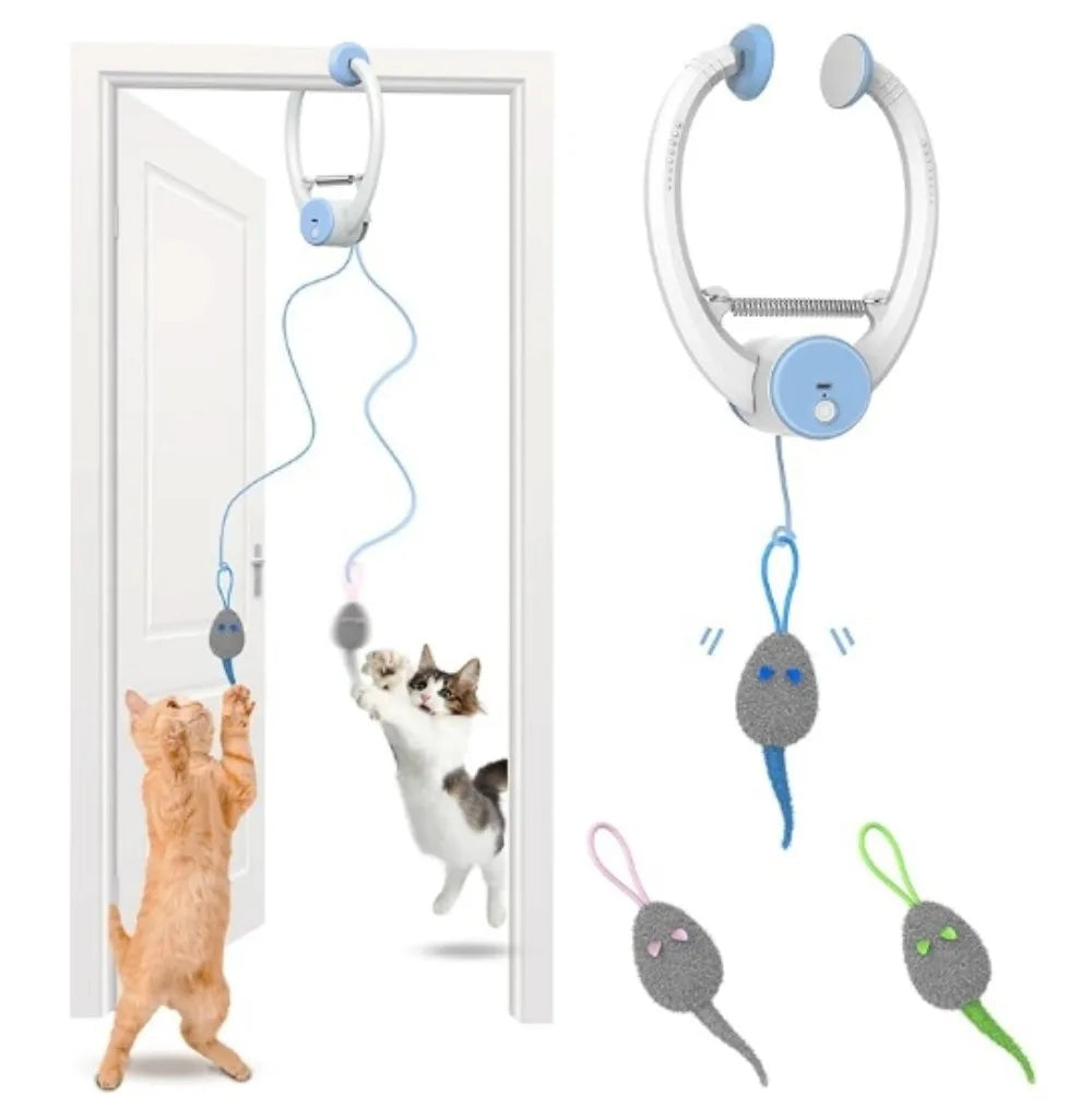 Brinquedo para Gatos Balanço Disco Pegajoso Elástico Pendurar na Porta Corda Longa para Gatos Provocador Acessórios para Gatos Brinquedo para Gatinhos