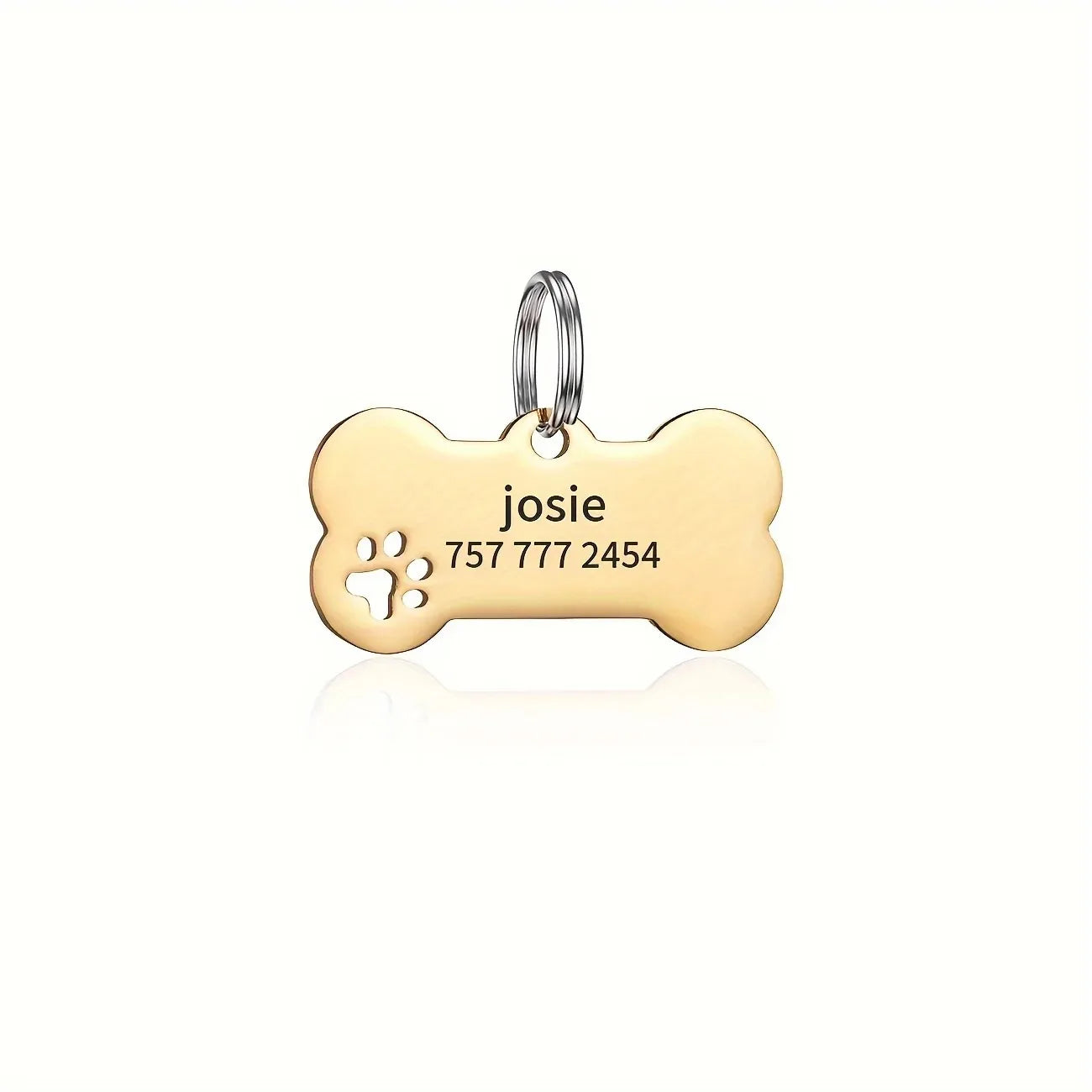 Personalized Engraved High Quality Dog Cat Tags with Name and Phone Number Bone Shaped Pet Pendant for Custom Pet Identification