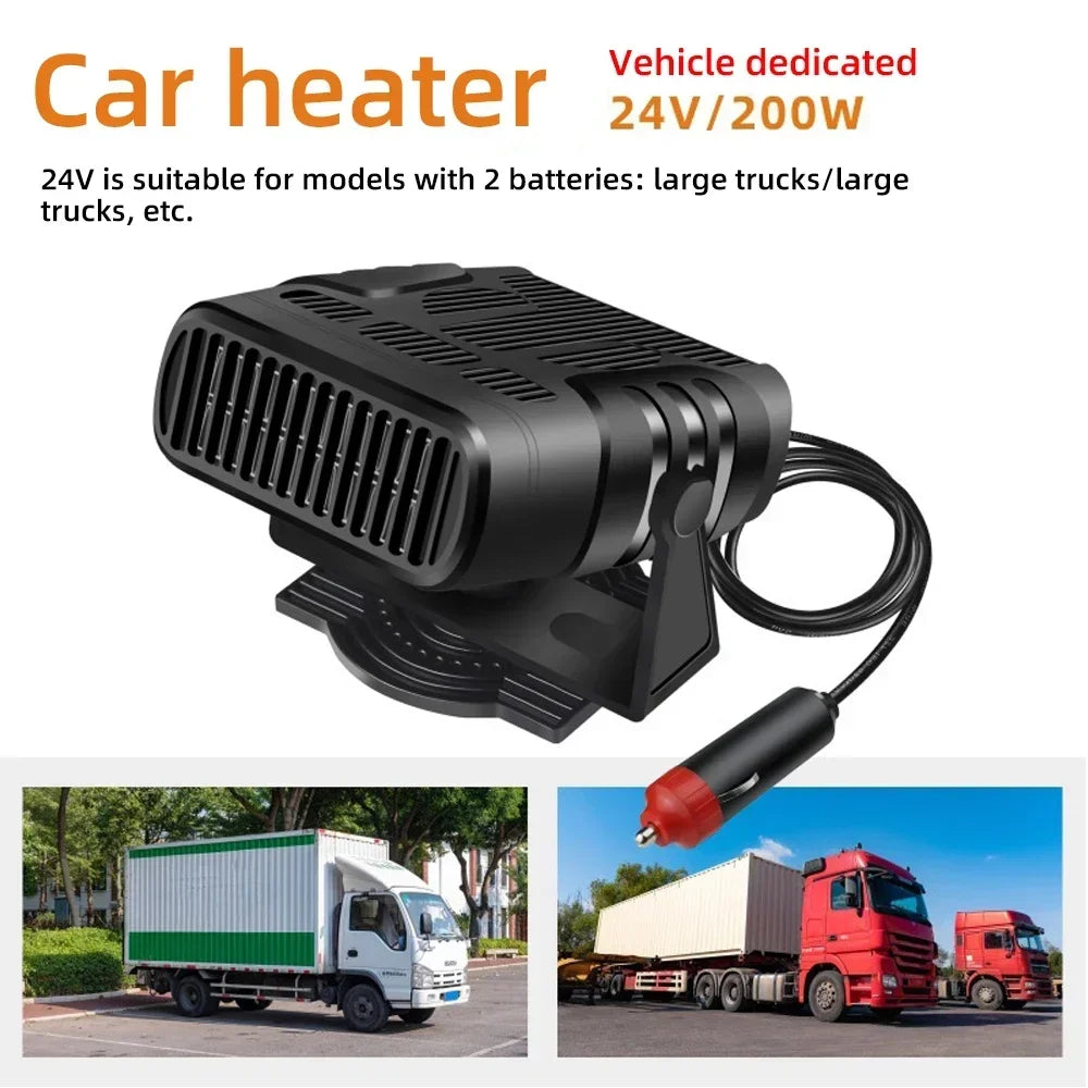 Fast Demister Anti Fog Heater Portable Dual Mode Car Fan Cooler Heater Winter All Season Windshield Fog Remover Vehicle