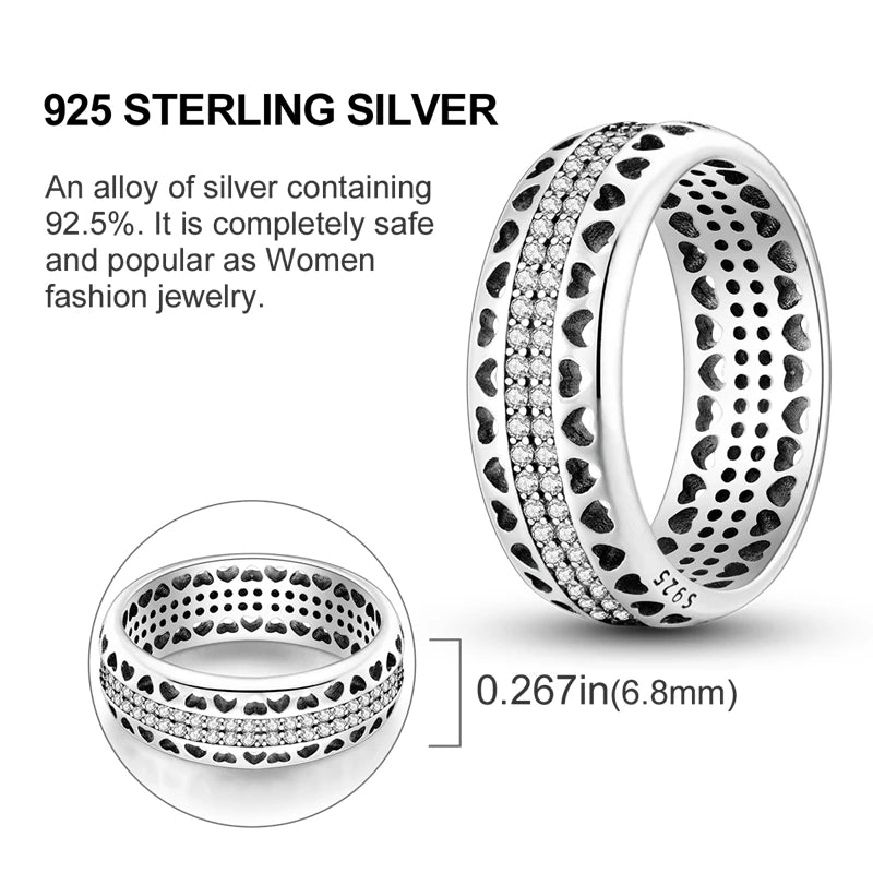 2026 Novas Alianças de Prata 925 Zircônia Brilhante Anéis CZ Anéis Para Mulheres Casamento Original Joias Finas Acessórios Presentes