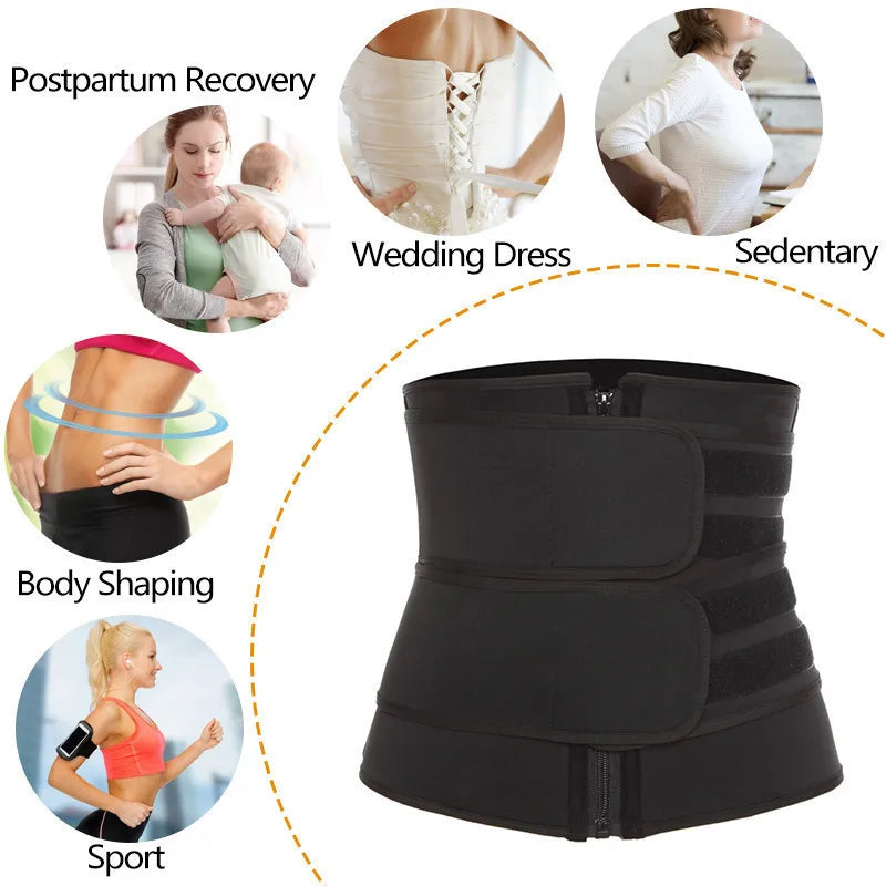 Waist Trainer Slimming Body Shaper Fitness Belt Weight Loss Fat...
