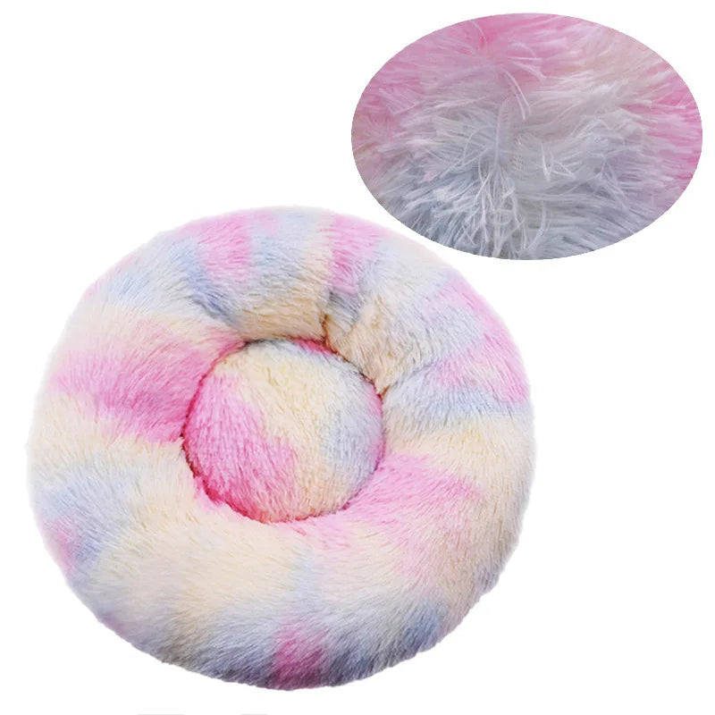 Cama Redonda para Cães, Cama Quente de Inverno para Gatos, Cesto de Pelúcia para Cães, Cama Lavável para Pequenos, Médios e Grandes Cães, Sofá para Gatos