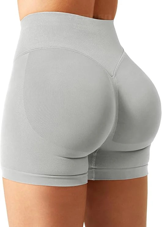 Gym Shorts Women Fitness Sports Biker Shorts 4.5" Low Waist Band Yoga Shorts Workout Tights Scrunch Butt Seamless Leggings Woman