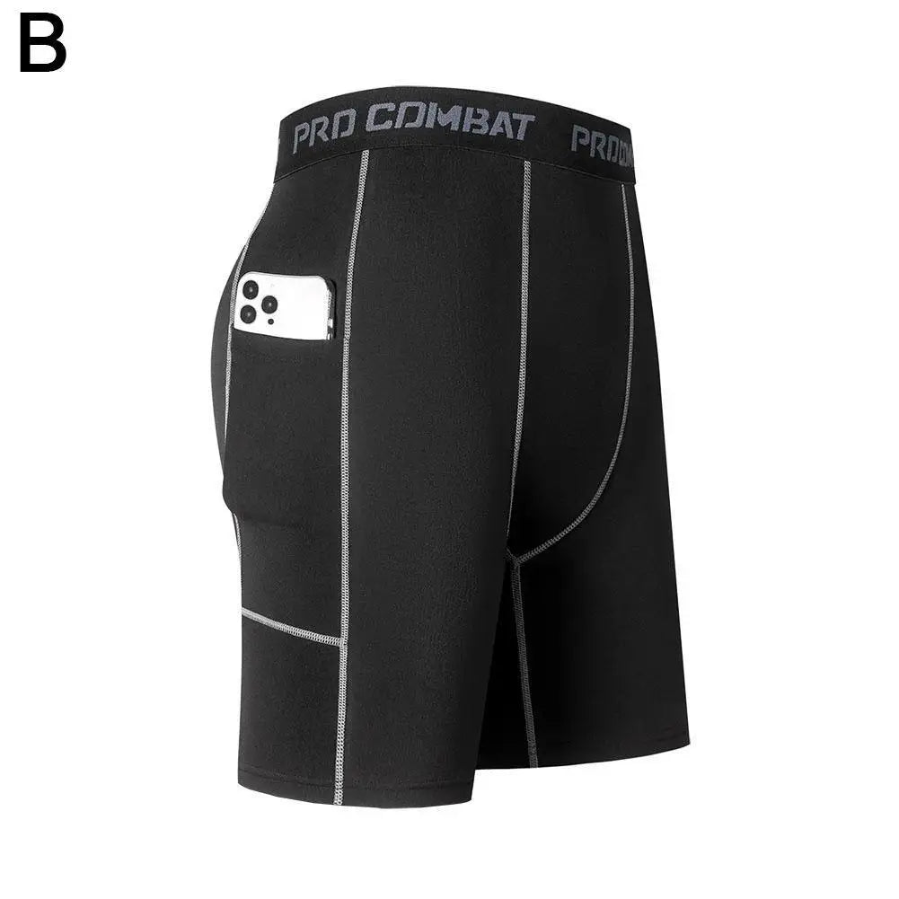 Men‘s Compression Short Pants Elastic Quick Dry Running Fitness...