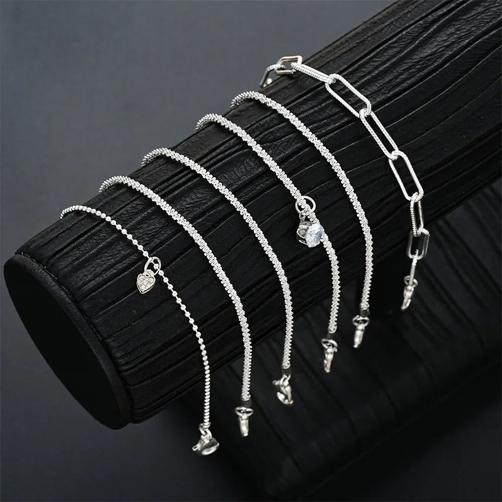 6 Pulseiras Femininas e Infantis de Strass em Prata Esterlina 925, Luxuosas, Estilo Coreano, Charmosas com Céu Estrelado Brilhante, Joias para Festa