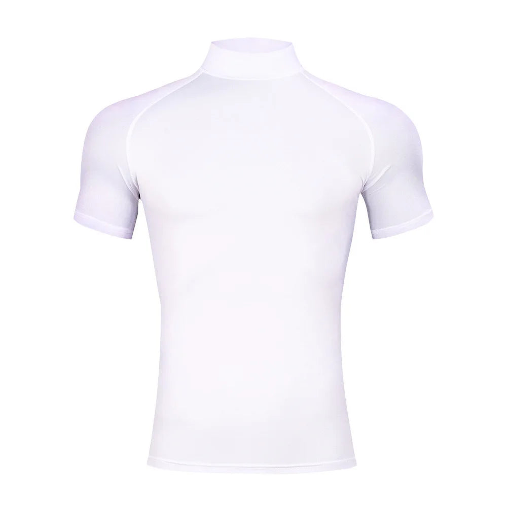 Camiseta Compressão Gola Alta Masculina — Suporte Total no Treino