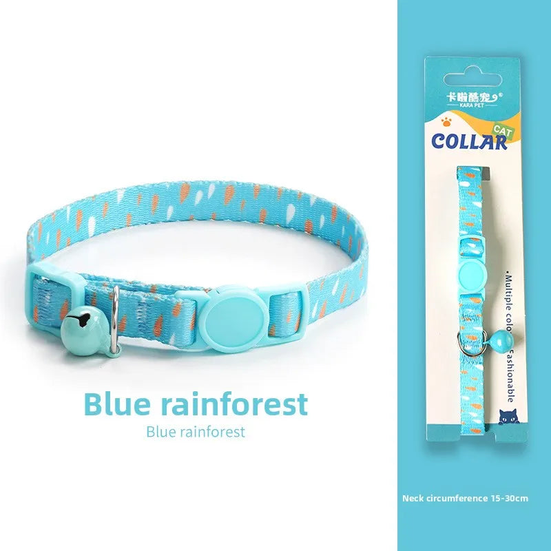 Cat collar Kitten woven necklace Collar bell Anti-choking Comfort Safety buckle Pet decoration