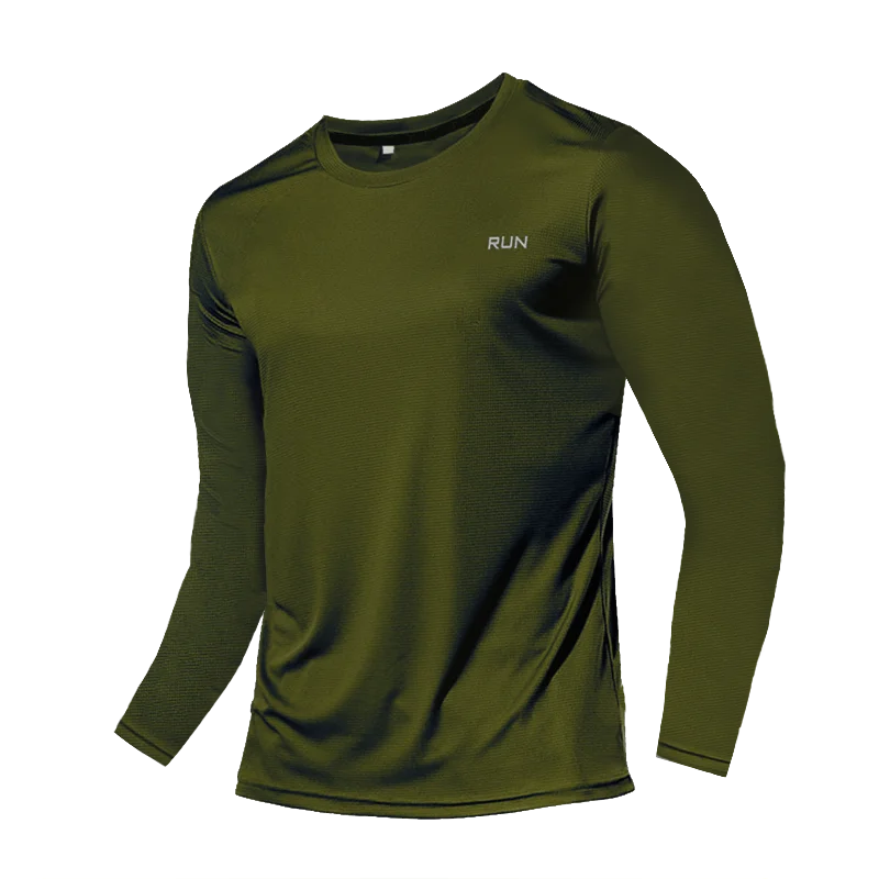 Camiseta Masculina Manga Longa Secagem Rápida — Conforto Total