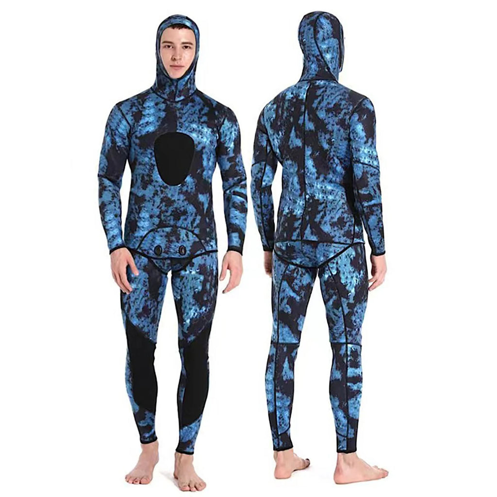 Roupas de mergulho em neoprene para mergulho autônomo, 3MM, inverno, quente, masculino, com capuz, para surf, zíper frontal, snorkeling, caça submarina, roupa de mergulho com capuz, Brasil