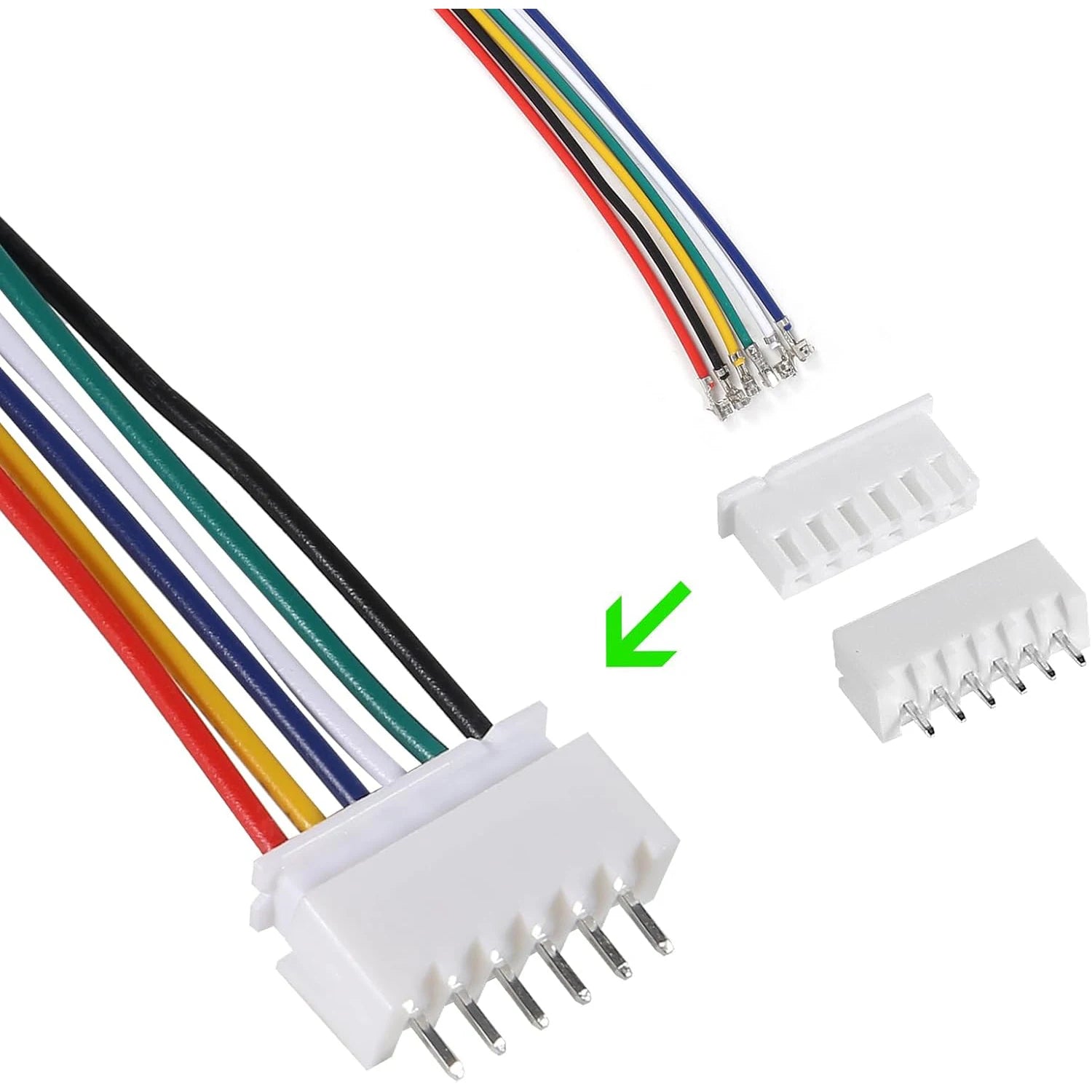 Kit de Conectores JST-XH 2,54mm Macho/Fêmea e Cabo