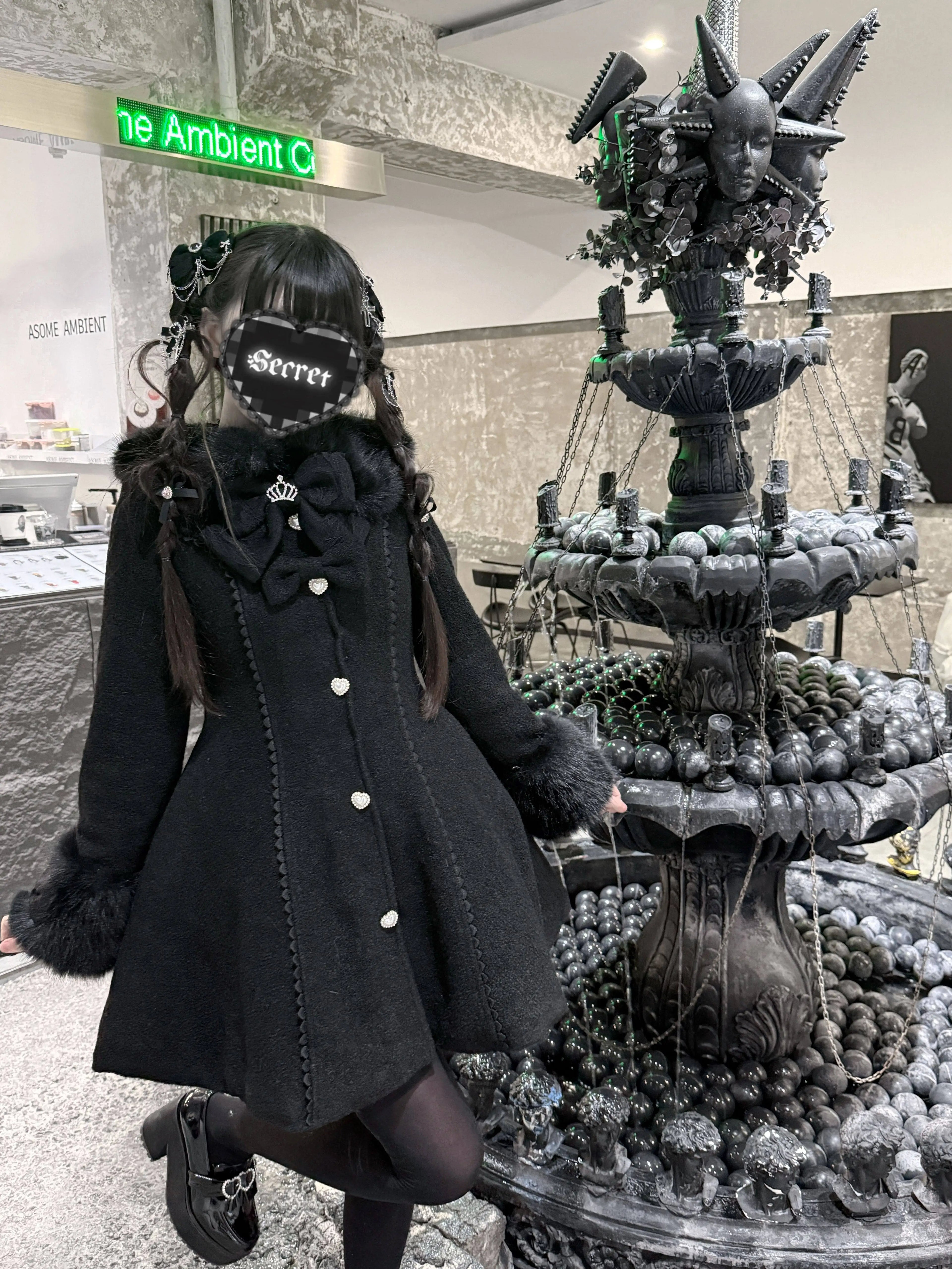 Jaqueta Feminina de Lã Original Japonesa Produção em Massa 30% Lã Novo Outono e Inverno Slim-fit Laço Gola Pelúcia Casaco de Lã