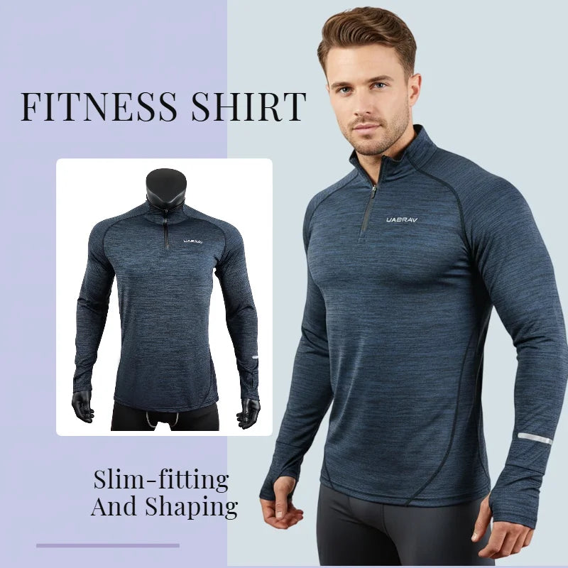 Camiseta Compressão Masculina Manga Longa — Corrida e Academia