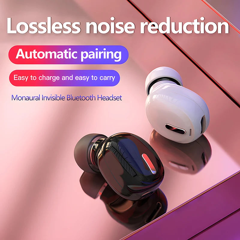 Novo Fone de Ouvido Sem Fio Bluetooth 5.0 com Microfone Intra-Auricular Esportivo à Prova D'água TWS Fone de Ouvido Único Bluetooth Mãos Livres
