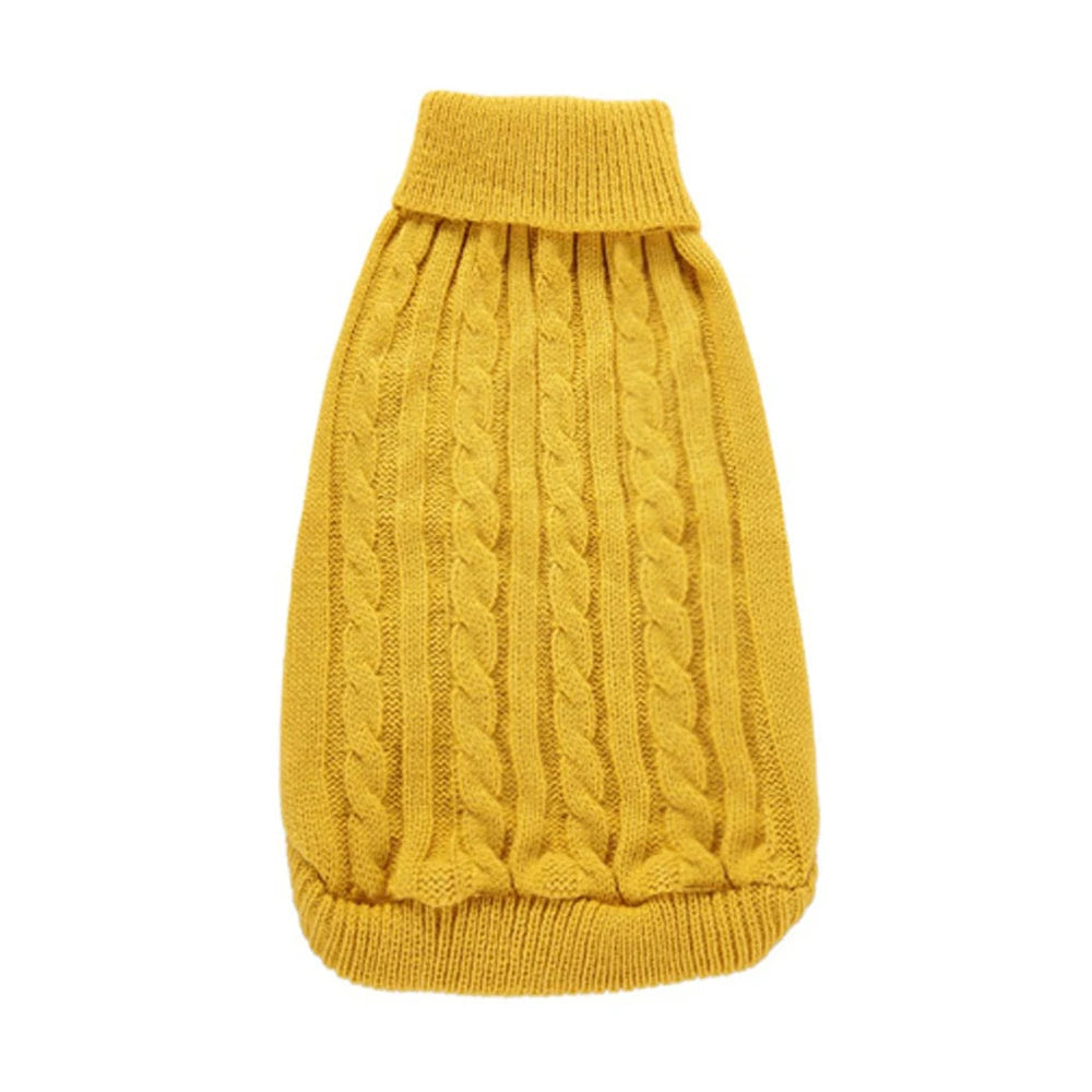 Colete Suéter de Tricô Quente de Inverno com 2 Pernas para Cães Salsicha Colete Sem Mangas de Cor Sólida para Cães Dachshund Casaco Macio para Dachshund Pequeno e Médio