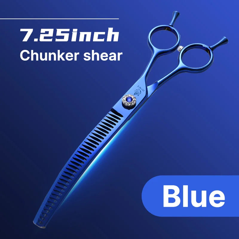 Fenice Professional JP440c 7 polegadas Tesoura para Cães de Estimação de Alta Qualidade Curva Tesoura para Desbaste Tesoura para Tosa Dentada