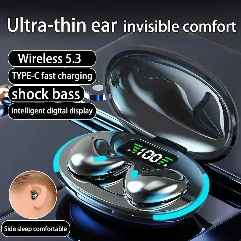 Fones de ouvido TWS sem fio Headphone Redução de Ruído Esporte Jogo Sono Fones Bluetooth para todos os smartphones
