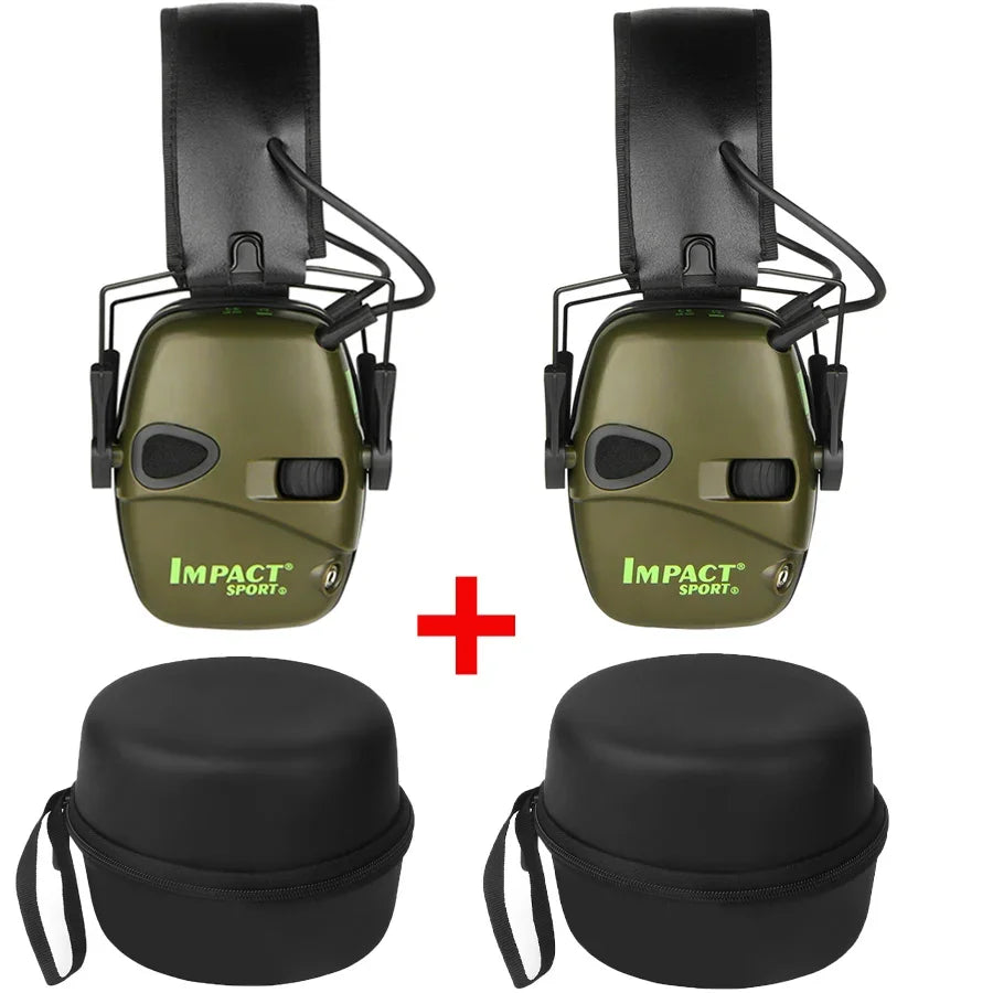Novo Headset Eletrônico de Tiro para Proteção Auditiva, Fones de Ouvido com Redução de Ruído, Protetor Auricular Tático Ativo para Caça