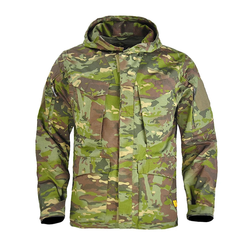 HAN Wild M65 Windbreaker Tactical Hiking Jackets Combat Jacket Men Waterproof Hoodie Flight Pilot Coat Windproof Climb Uniform