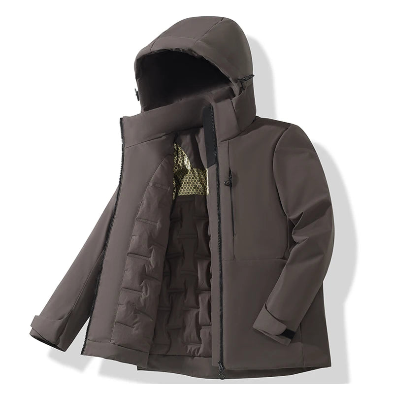 Jnln Jaquetas de Fleece Impermeáveis Unissex Inverno Corta-Vento Térmico Quebra-Vento Masculino Feminino Caminhada Acampamento Esqui Escalada Capa de Chuva