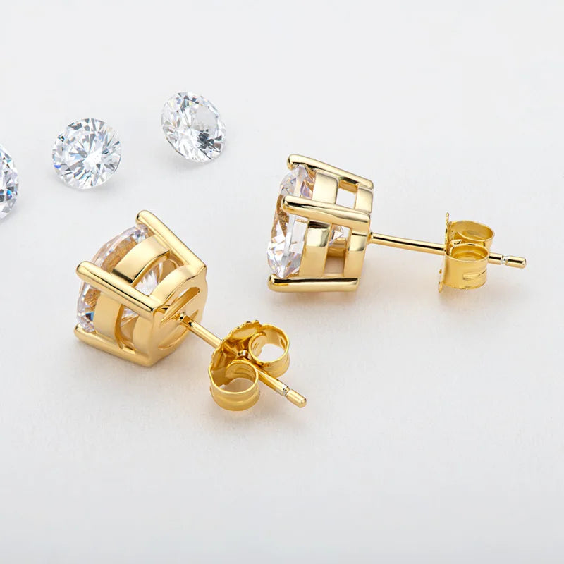 Premium 0.5-2ct Moissanite Diamond Stud Earrings for Women Orginal 925 Sterling Silver Screw Back Women Moissanite Earring 2026