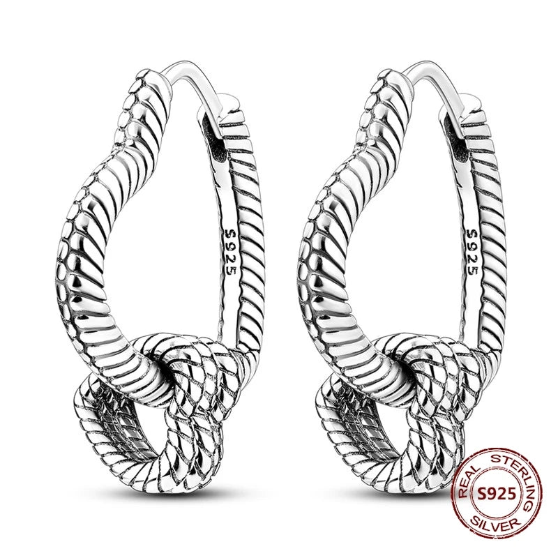 Love Heart Earrings 925 Sterling Silver Original Shining Zircon Heart Hoop Earrings For Women Wedding Anniversary Jewelry Gift