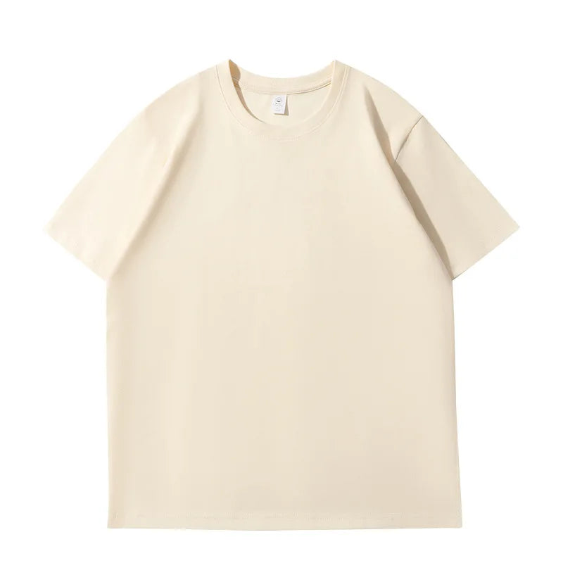 Camiseta de Verão Feminina Algodão 2026 Cor Sólida Solta Camiseta Casual Coreana Tops Malha Camisola Manga Curta Gola O Feminina Top Tees 1 - Preto XXXL