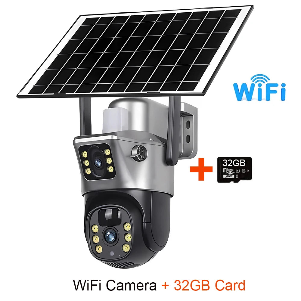 4G / WiFi - Solar Camera - Dual Lenses Outdoor