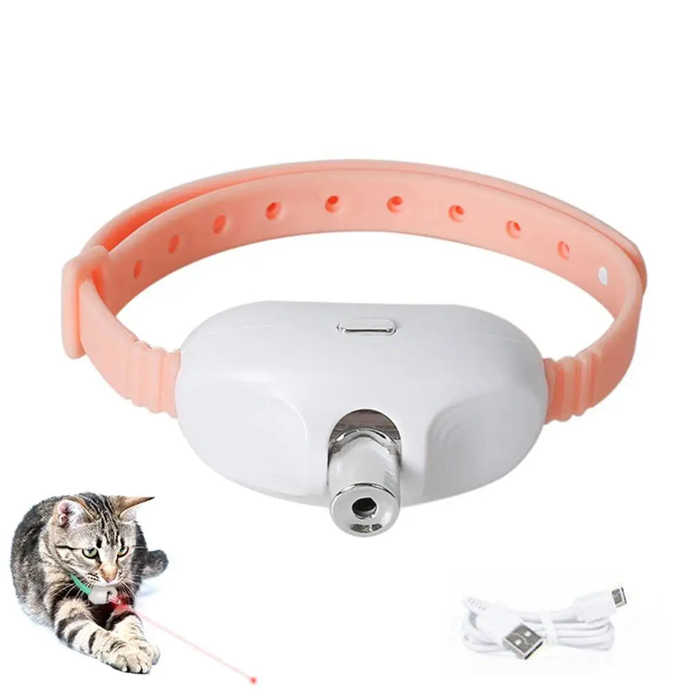 Coleira Inteligente de Brinquedo Laser para Gatos Recarregável Infravermelho Automático Interativo para Aliviar Ansiedade Suprimentos para Animais de Estimação