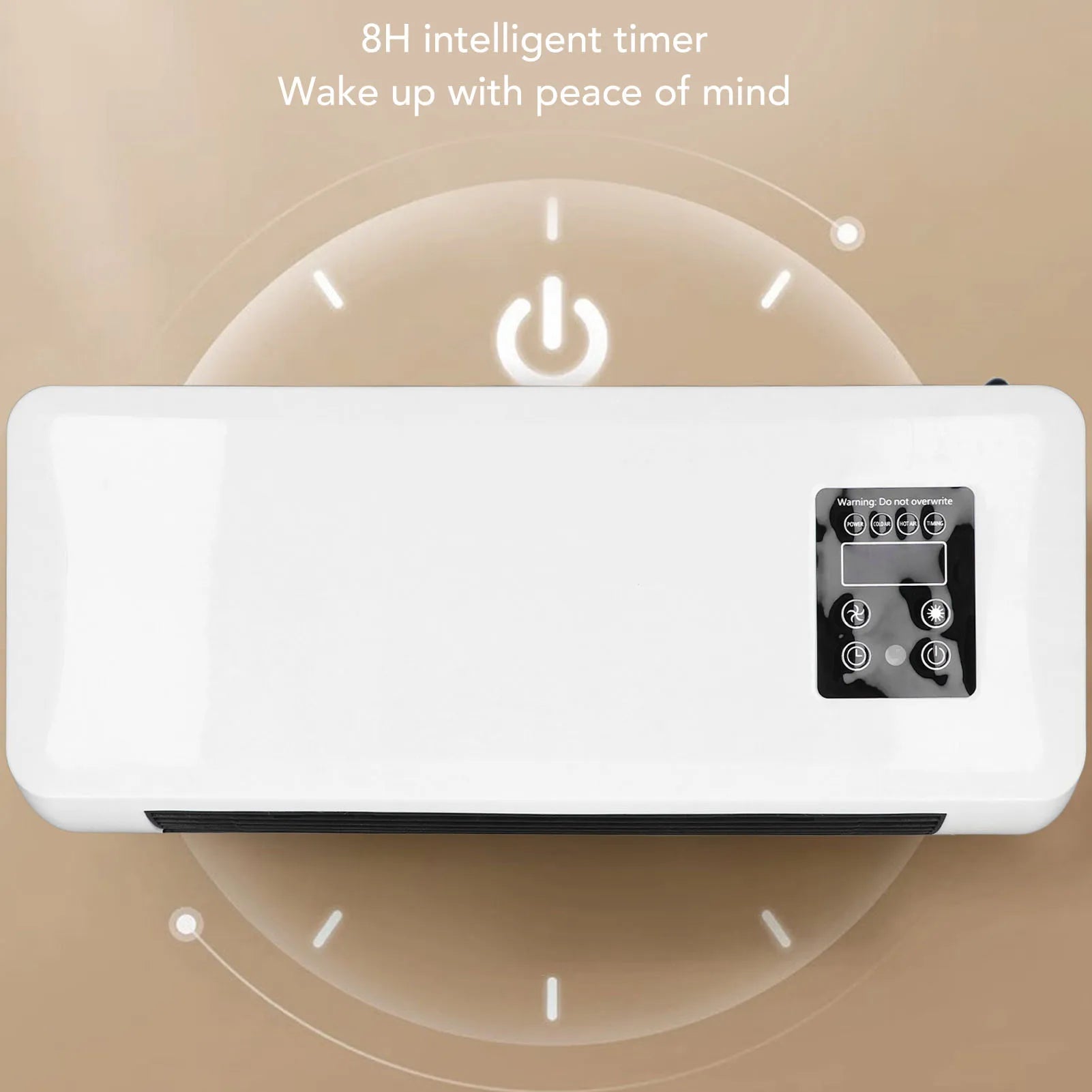 Wall Mounted Conditioner Heater Adjustable Two Modes Portable Touch Screen Wall Mounted Conditioner Heater for Office Bedroom